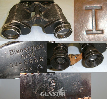  Voigtlaender Sohn AG, Braunschweig 'ddx'  Russian Front / Cold Climate Nazi German Army 6 X 30 Magnification Dienstglas Se Sight & Optic