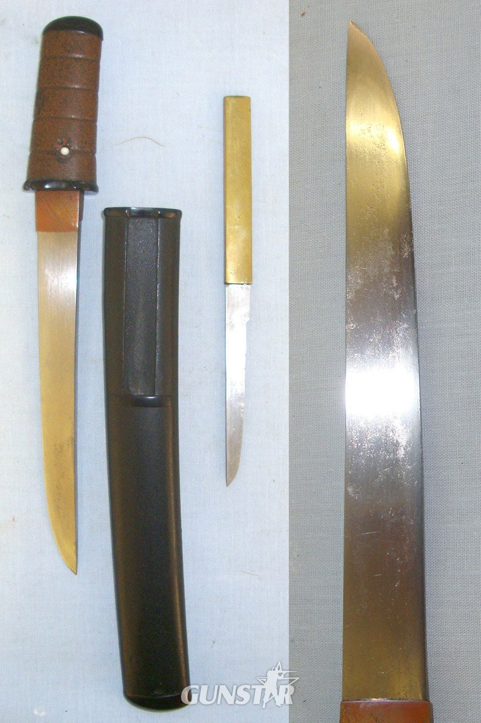  C1800 – 1840’s Japanese Yori Doshi (Armour Piercing) Aikuchi (Dagger Without Tsuba), Scabbard & Kodjuka (Side Knife) & Expert Assessment. Sn 19377:7 Knive