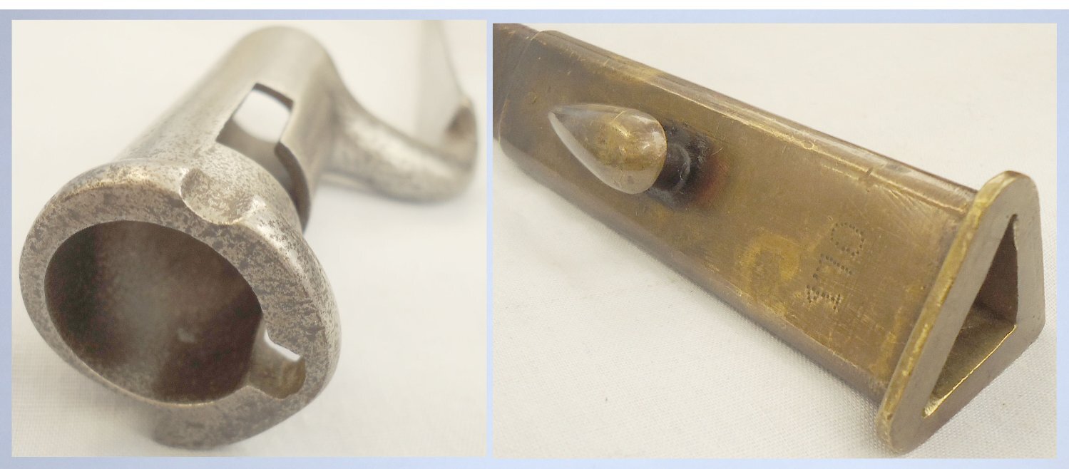 British Pattern 1842 Lovell’s Catch Socket Bayonet and Scabbard. BAYO 432. Bayonet