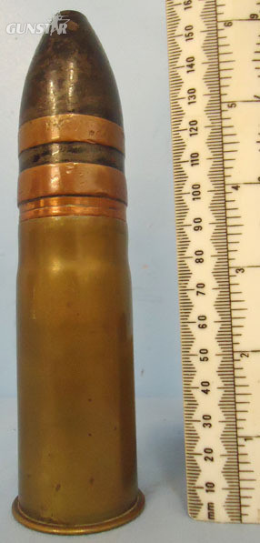 DEACTIVATED INERT. German Early 1888 Dated 37mm (37 x 94R) Pom Pom Base Fused HE DEACTIVATED INERT. German Early 1888 Dated 37mm (37 x 94R) Pom Pom Base Fused HE in 