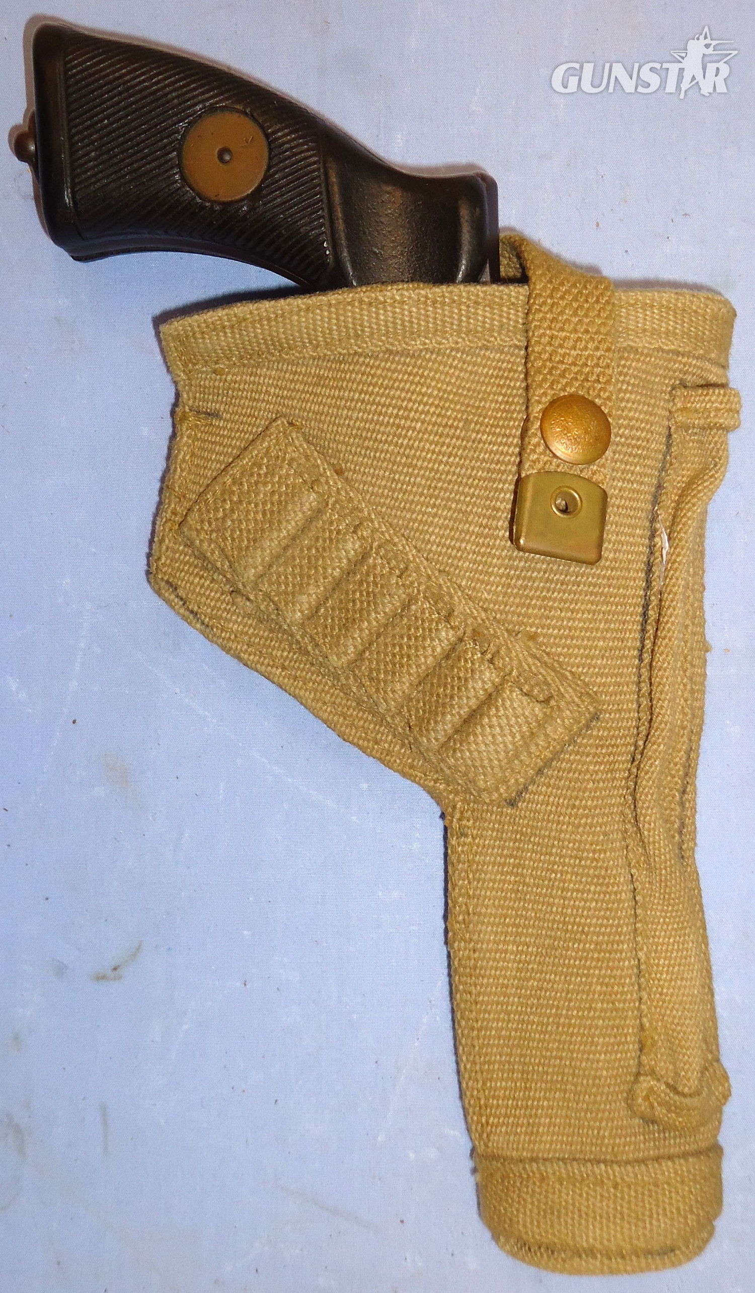 British WD MK 3 Webbing Open Top Tanker’s Holster For Enfield .380 Calibre Spurless Tanker’s Revolvers. - MISC 891 British WD MK 3 Webbing Open Top Tanker’s Holster For Enfield .380 Calibre Spurless Tanker’s Revolvers. - MISC 891 Other Accessory in 