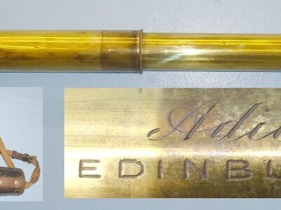 WWI 4 Draw Leather Bound Brass Telescope by Adie & Son Edinburgh. OPT 806. WWI 4 Draw Leather Bound Brass Telescope by Adie & Son Edinburgh. OPT 806. Sight & Optic