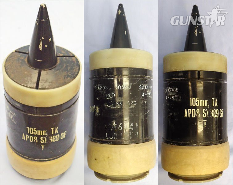 INERT DEACTIVATED. British, 1978 Dated, Unfired 105mm (105x617R) APDS/T (Armour Piercing, Discarding Sabot/Trace) Projectile. - O 2279 INERT DEACTIVATED. British, 1978 Dated, Unfired 105mm (105x617R) APDS/T (Armour Piercing, Discarding Sabot/Trace) Projectile. - O 2279  Other Ammunition in 