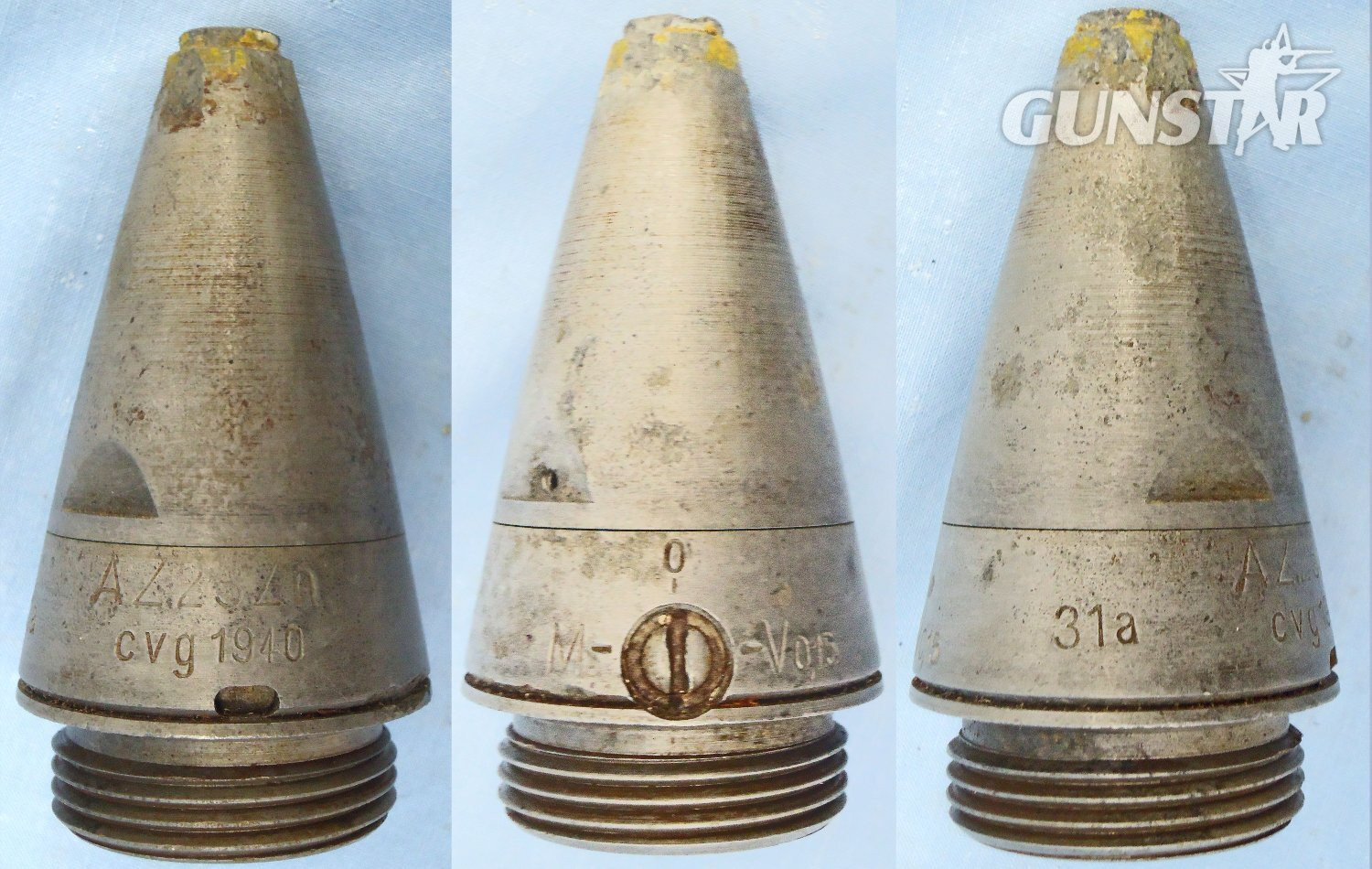 INERT DEACTIVATED. Scarce, Unfired, Strippable, Alloy, German WW2, 1940 Dated AZ 23Zn Impact Fuze for German High Explosive Projectiles. - O 2307 INERT DEACTIVATED. Scarce, Unfired, Strippable, Alloy, German WW2, 1940 Dated AZ 23Zn Impact Fuze for German High Explosive Projectiles. - O 2307 Various Other Ammunition in 