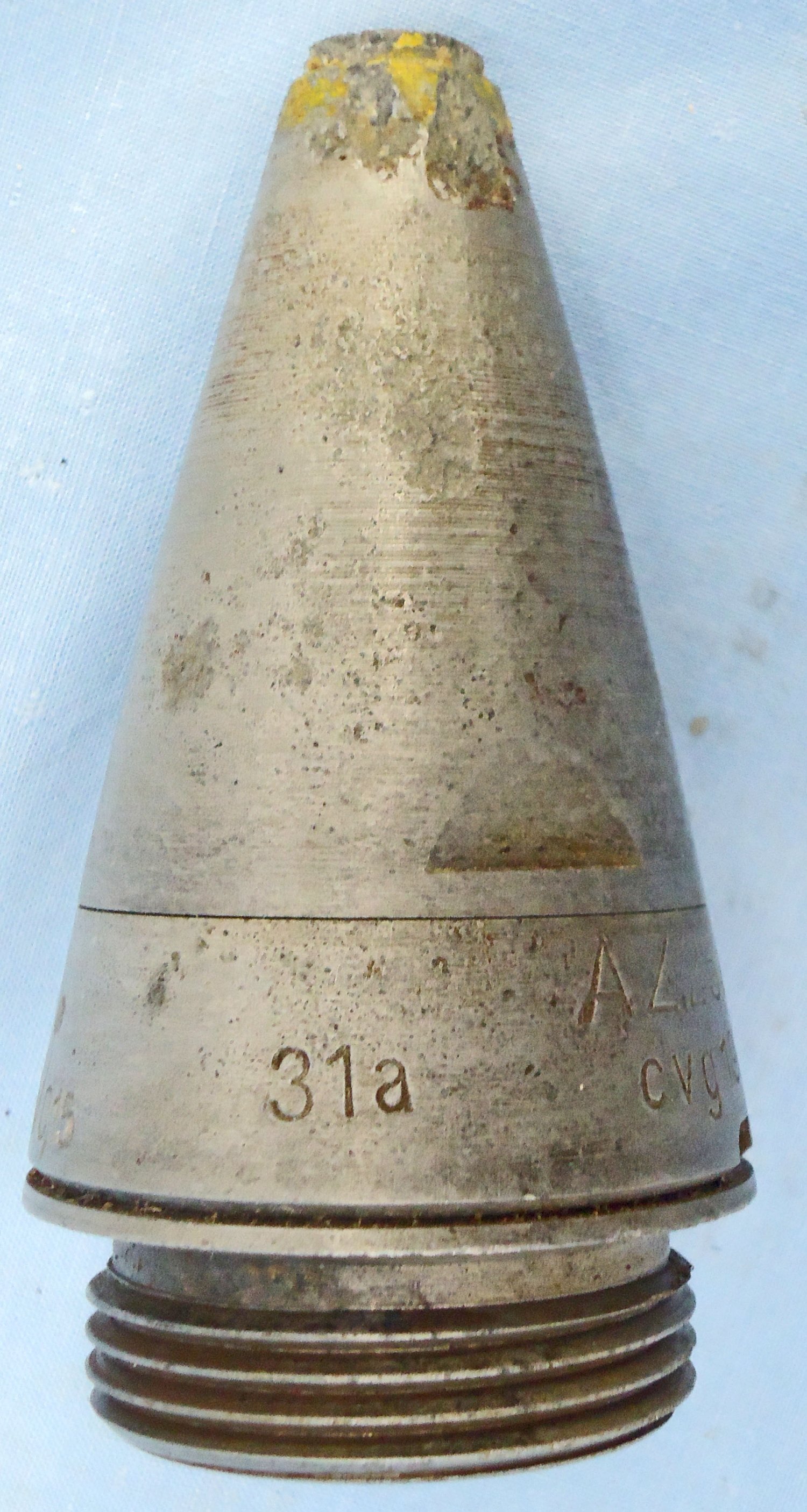 INERT DEACTIVATED. Scarce, Unfired, Strippable, Alloy, German WW2, 1940 Dated AZ 23Zn Impact Fuze for German High Explosive Projectiles. - O 2307 INERT DEACTIVATED. Scarce, Unfired, Strippable, Alloy, German WW2, 1940 Dated AZ 23Zn Impact Fuze for German High Explosive Projectiles. - O 2307 Various Other Ammunition 