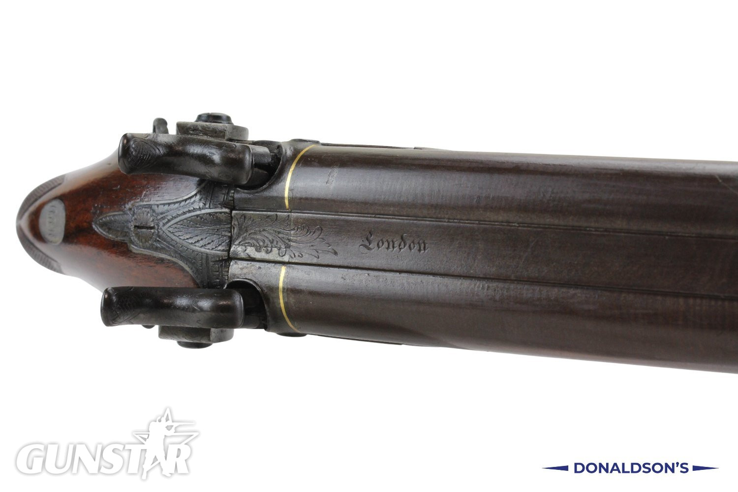 Nicholson Of London Double Barrel Traveling Pistol .54 Cal Muzzleloader Muzzleloader - {CATEGORY}