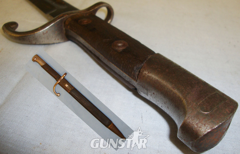 Brazilian ‘1908’ Pattern in Rare steel Mounted scabbard. BAYO 164 Bayonet