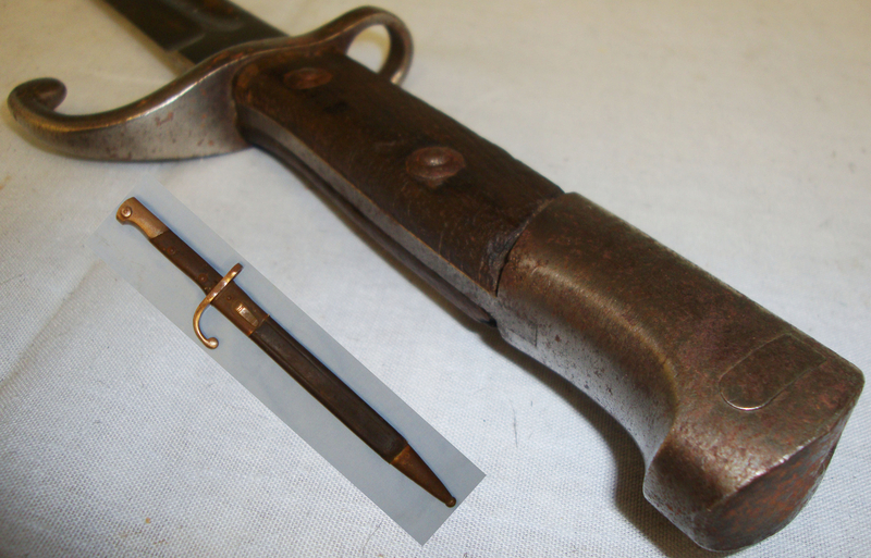 Brazilian ‘1908’ Pattern in Rare steel Mounted scabbard. BAYO 164 Bayonet