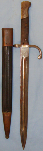  Brazilian ‘1908’ Pattern in Rare steel Mounted scabbard. BAYO 164 Bayonet