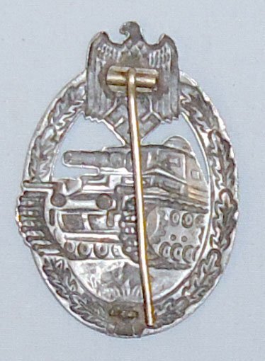  Nazi German Bronze Tank Battle Badge (Hollow Back). N 174. Nazi German Bronze Tank Battle Badge (Hollow Back). N 174. Antique & Militaria