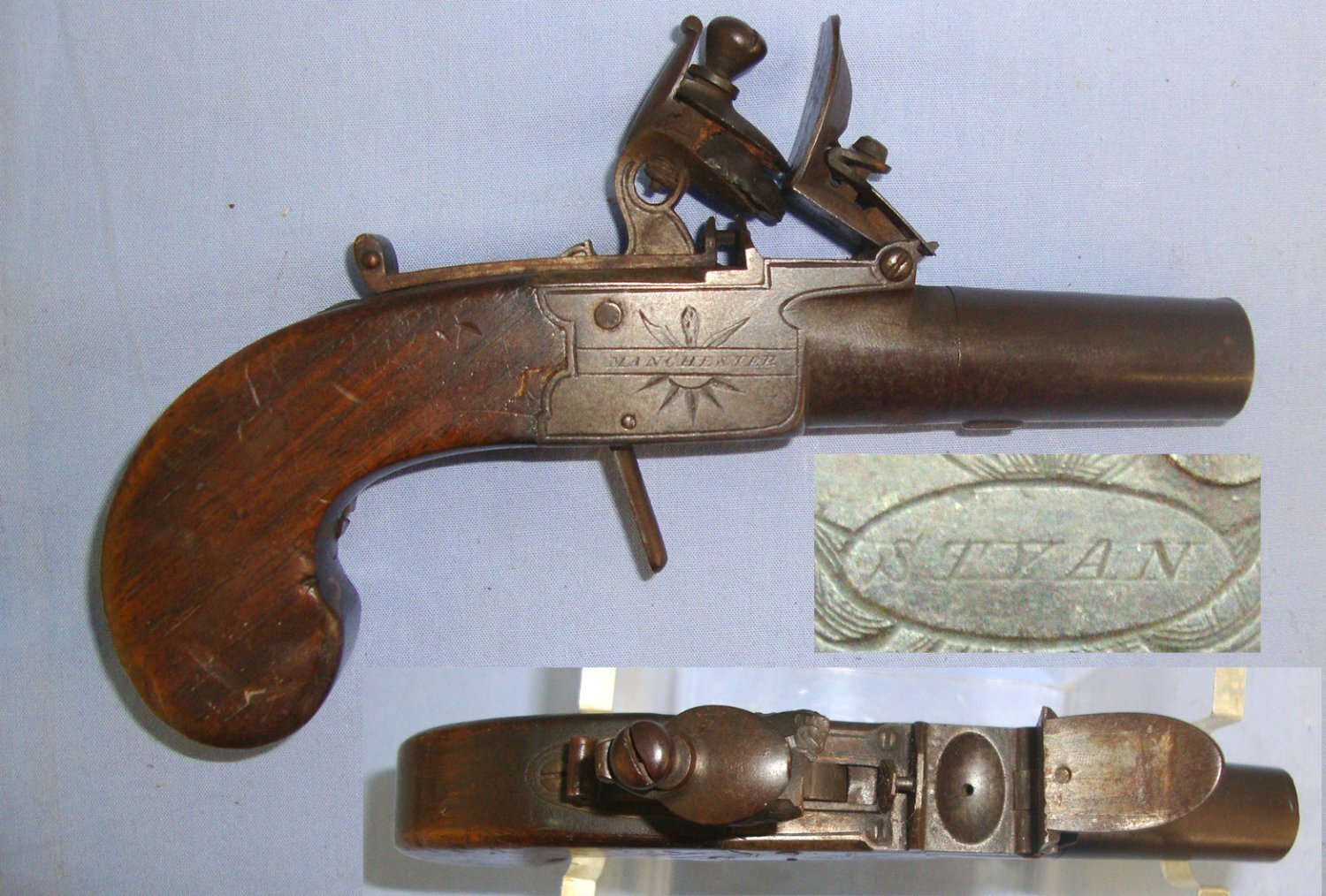 Thomas Styan With Safety Bolt, Screw Off Barrel & Folding Concealed Trigger. Sn 22738 .50 Cal Muzzleloader Muzzleloader