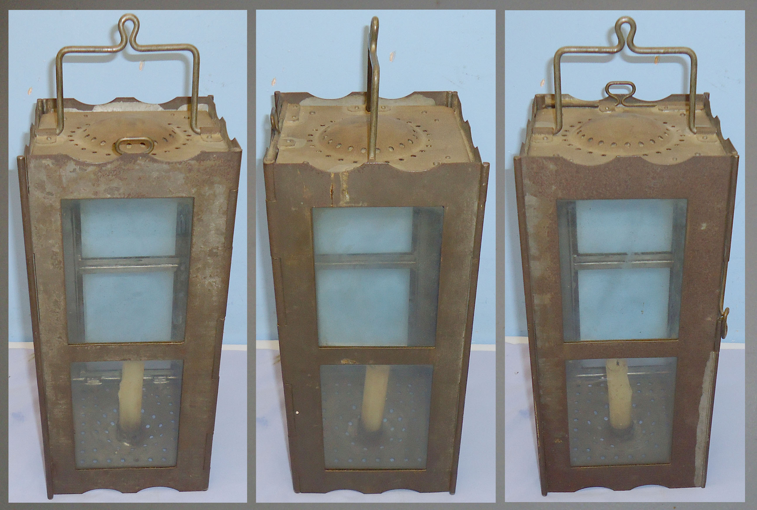 Original WWI Dated 1915 Officers FoldingTrench Lantern by Manufacturer Christopher Collins of Birmingham. 21325. Original WWI Dated 1915 Officers FoldingTrench Lantern by Manufacturer Christopher Collins of Birmingham. 21325. Antique & Militaria