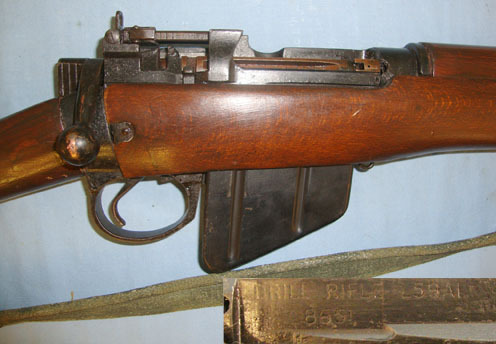  British L59A1 (No.4 SMLE) .303 Calibre Drill/ Instructional Rifle With Sectioned L59A1 (No.4 SMLE) .303 Calibre Drill/ Instructional Rifle With Sectioned Inspect Bolt Action 7.7x56mmR (.303 British) Rifle