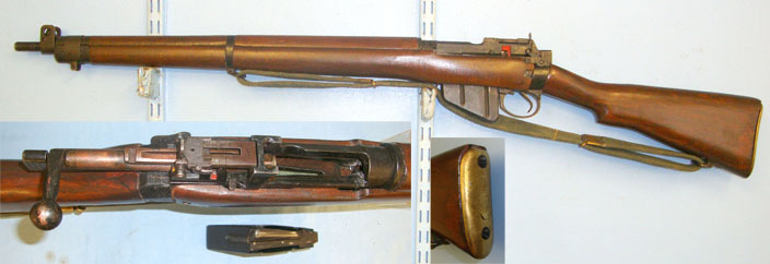 British L59A1 (No.4 SMLE) .303 Calibre Drill/ Instructional Rifle With Sectioned L59A1 (No.4 SMLE) .303 Calibre Drill/ Instructional Rifle With Sectioned Inspect Bolt Action 7.7x56mmR (.303 British) Rifle