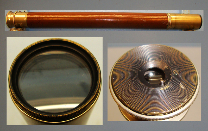 19th Century Single Draw Leather bound Brass Telescope. OPT 828. 19th Century Single Draw Leather bound Brass Telescope. OPT 828. Other Accessory