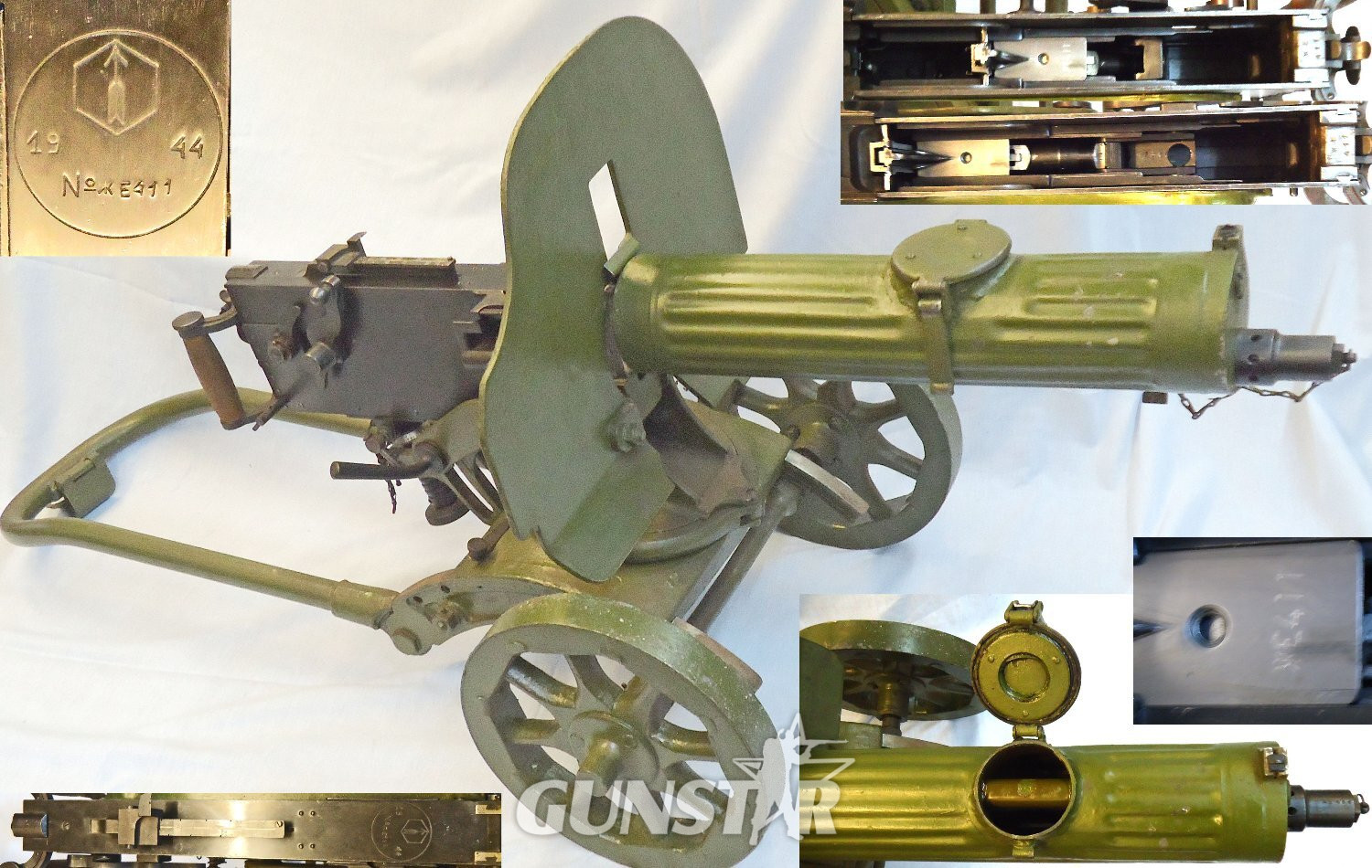 Russian, WW2, 1944 Dated M1910 Maxim Machine Gun. **2009 UK DEACTIVATION STRIPS COCKS & DRY FIRES** Sn 23231:1 machine gun None  Machine Gun in 