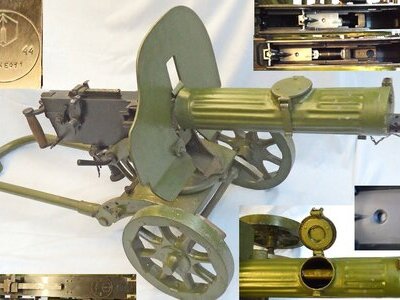 Russian, WW2, 1944 Dated M1910 Maxim Machine Gun. **2009 UK DEACTIVATION STRIPS COCKS & DRY FIRES** Sn 23231:1 machine gun None  Machine Gun