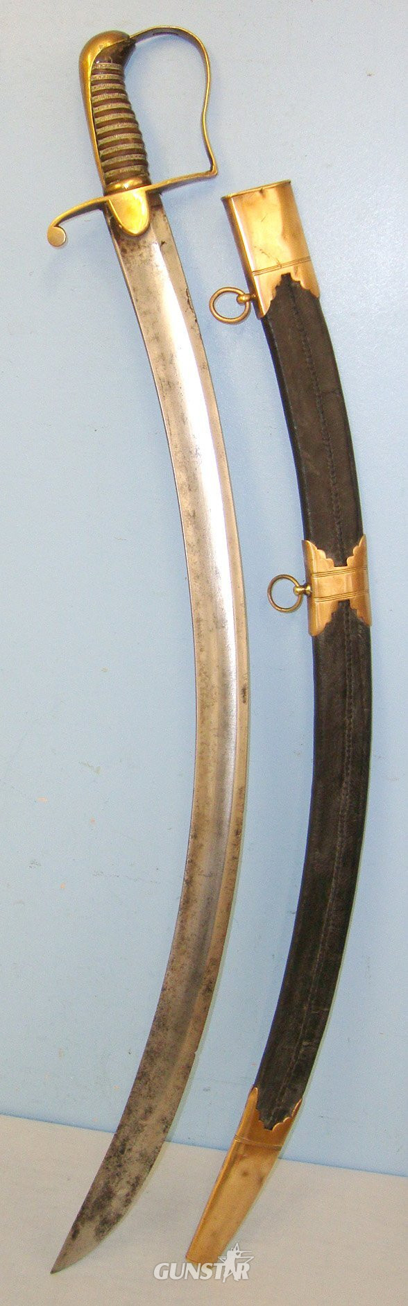  NAPOLEONIC WARS ERA** British Cavalry Officer’s Private Purchase 1796 Pattern Type Sabre With Brass Fittings & Scabbard. Sn 23484:40 Sword