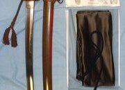 ANCIENT C1700 BLADE**WW2 Smith Signed Tang ‘So (Kyudai Den Judai Me) ‘2 Ways To Read) Minamoto Nobu Kuni Kyudai Me’ Japanese Army Officer’s Type 98 Gunto With Samurai Silver Family Mon Badge, Rank Tassel, Scabbard Bag / Cover & Expert Assessment S Sword