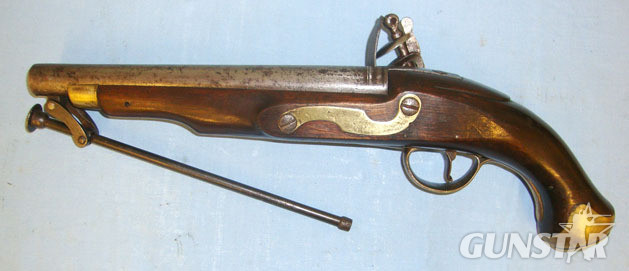 Tower New Land Pattern .650 Carbine Calibre Flintlock Pistol With Brass Mounts & Capti .65 Cal Muzzleloader Muzzleloader