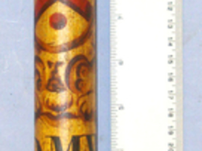 1830 Dated British William IV Ash Tipstaff Truncheon With Hand Painted Decoration Including ‘WIVR’ (William IV Rex) & DMW  Antique & Militaria