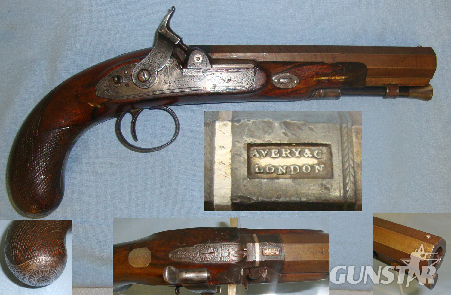 Avery & Co With Octagonal Damascus Barrel. Sn 21355 None Muzzleloader in 
