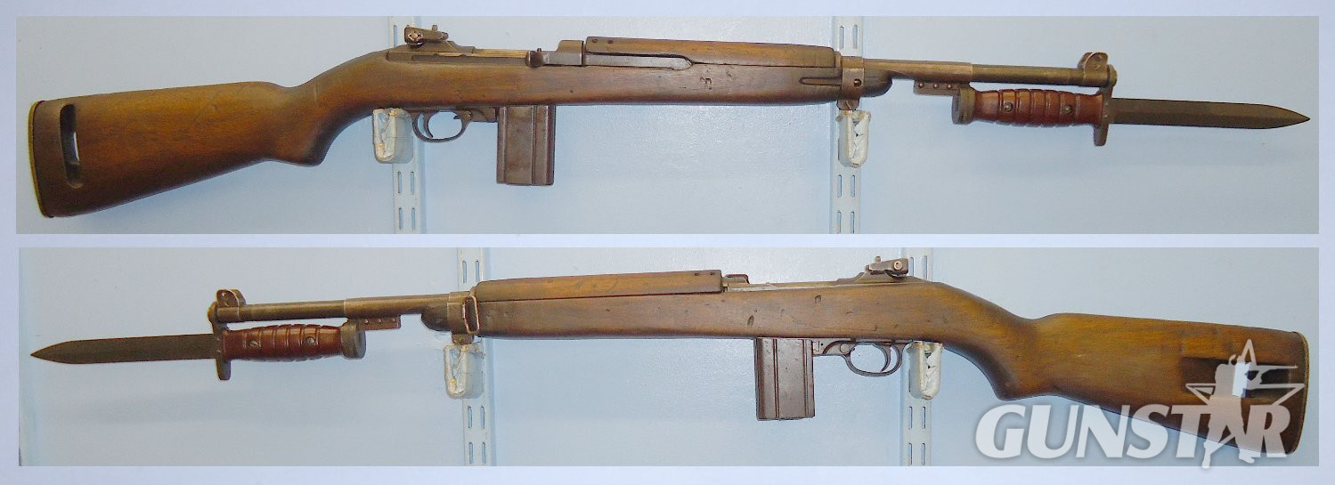 Inland (GM) WW2 1943 U.S. Army M1 .30 Calibre Carbine By General Motors Inland Division GMC with M4 Bayonet Scabbard & Webbing Frog. **UK DEACTIVATION CERTIFICATED**. 21393:5. Bolt Action .30 Rifle