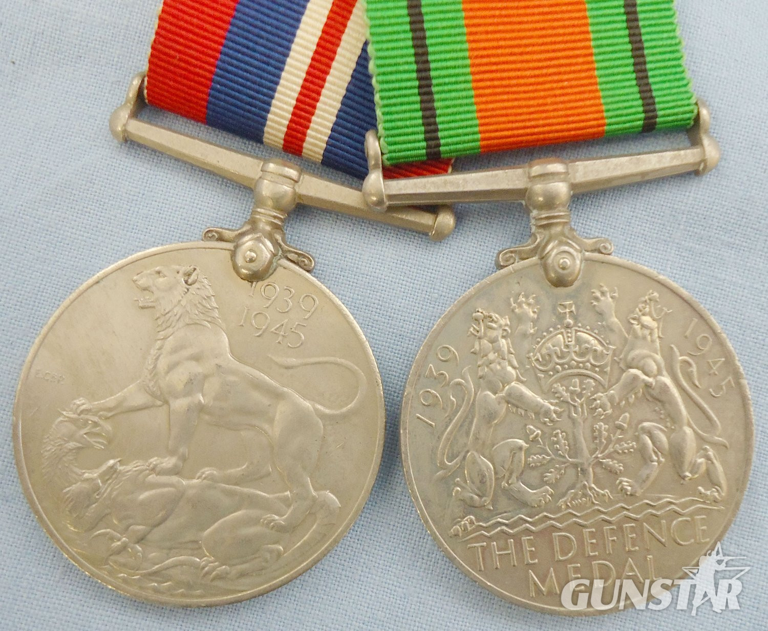 WWII Pair – The Defence Medal & The War Medal 1939-1945. BA 451. WWII Pair – The Defence Medal & The War Medal 1939-1945. BA 451.  Antique & Militaria in 
