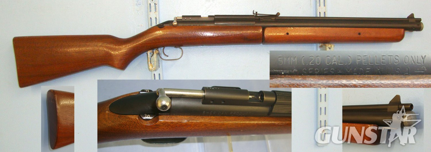 SCARCE IN THE UK**MINT**C1949-1977 Sheridan Products Inc Racine USA Air Rifle company ‘C Series’ Bolt Action Loading, Pneumatic Pump Action .20 Calibre (5mm) Single Shot Air Rifle. Sn 23454 air rifle .20 in 