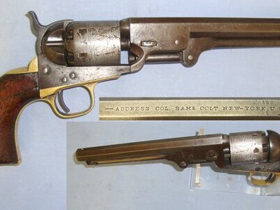 ALL MATCHING NUMBERS INCLUDING CYLINDER**American Civil War 1863 Colt Model 1851 Navy .36 Calibre, Cap And Ball Percussion 6 Shot Revolver. Sn 23484:6 revolver .36 Cal Muzzleloader Revolver