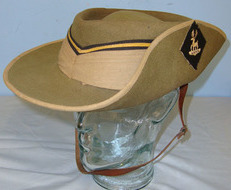 HAP Hertfordshire Regiment Tropical Slouch Hat With Formation Patch By H.A.P. Size 7 Clothing