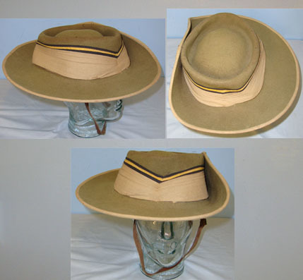 HAP Hertfordshire Regiment Tropical Slouch Hat With Formation Patch By H.A.P. Size 7 Clothing