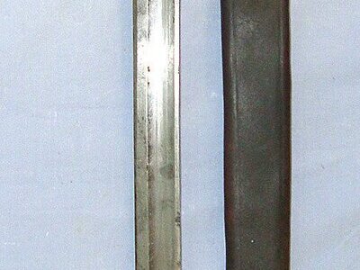 1893 Imperial German Seitengewehr Model 1871 Simson & Co Suhl Brass Hilt Bayonet For The M1871 Mauser Rifle & Scabbard With Regiment Mark ’78.A.5.11. Sn 23464 Bayonet