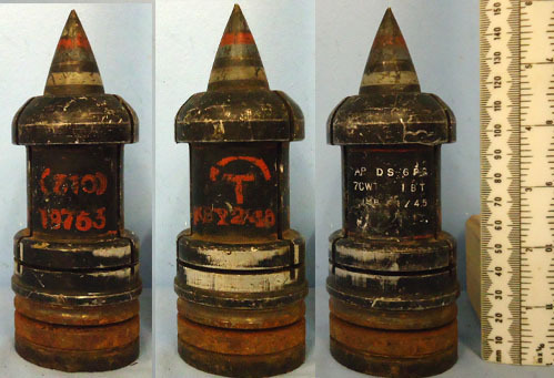  DEACTIVATED INERT. WW2 1945 dated Unfired British 6pr 7cwt (57x441R) APDS/T (Arm DEACTIVATED INERT. WW2 1945 dated Unfired British 6pr 7cwt (57x441R) APDS/T (Arm