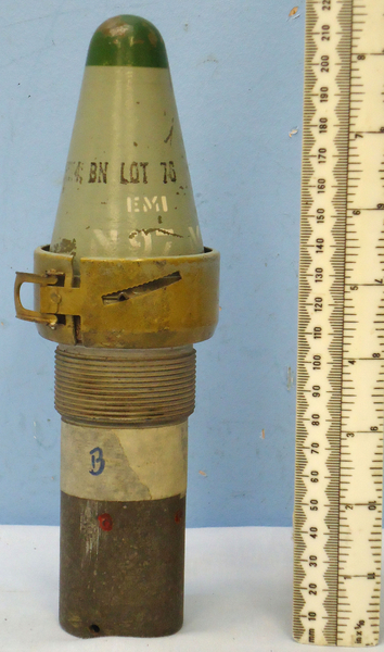 INERT DEACTIVATED. British, Unfired N97 Mark 6 Proximity Nose Fuse. INERT DEACTIVATED. British, Unfired N97 Mark 6 Proximity Nose Fuse. - O 1767  Other Ammunition - {CATEGORY} in 