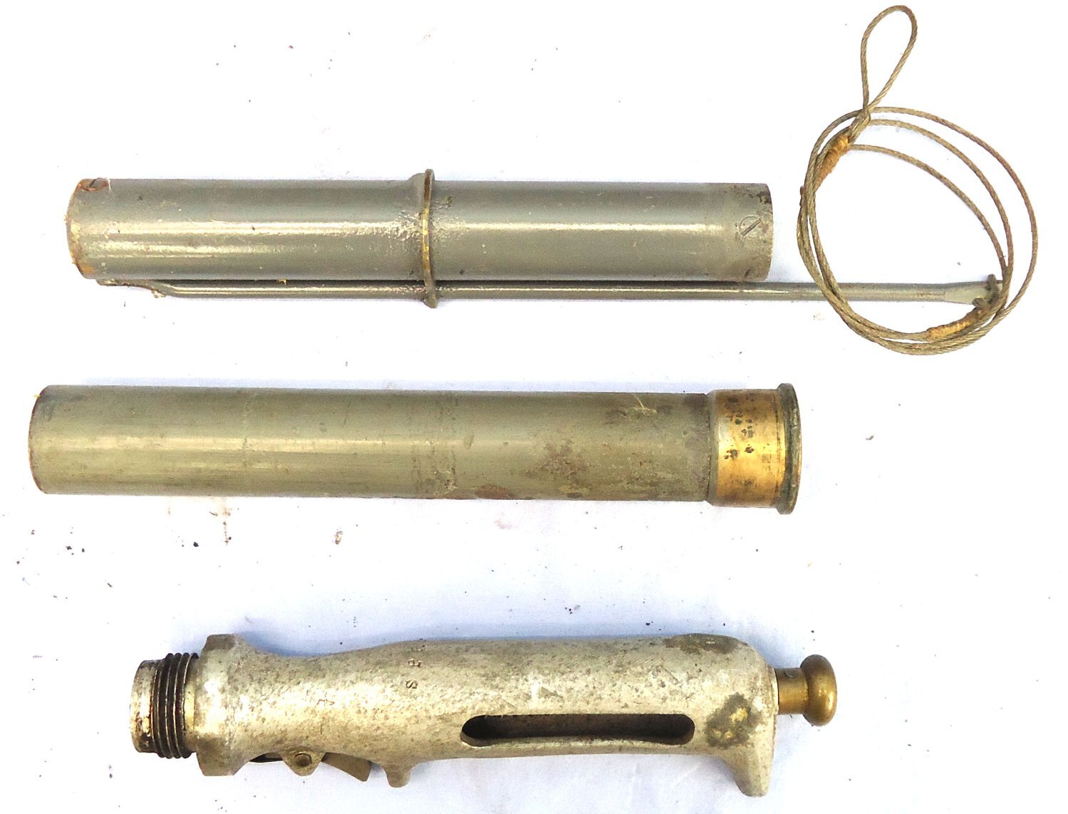 Original Schmeruly SPRA Pistol Rocket Line throwing Apparatus contained in its Original Tin plated Carrying Case. Sn 23496 None Line Thrower 
