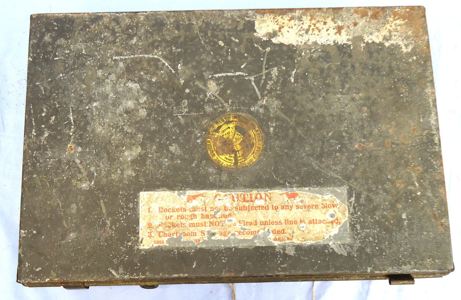 {CATEGORY} - Original Schmeruly SPRA Pistol Rocket Line throwing Apparatus contained in its Original Tin plated Carrying Case. Sn 23496 None Line Thrower in 