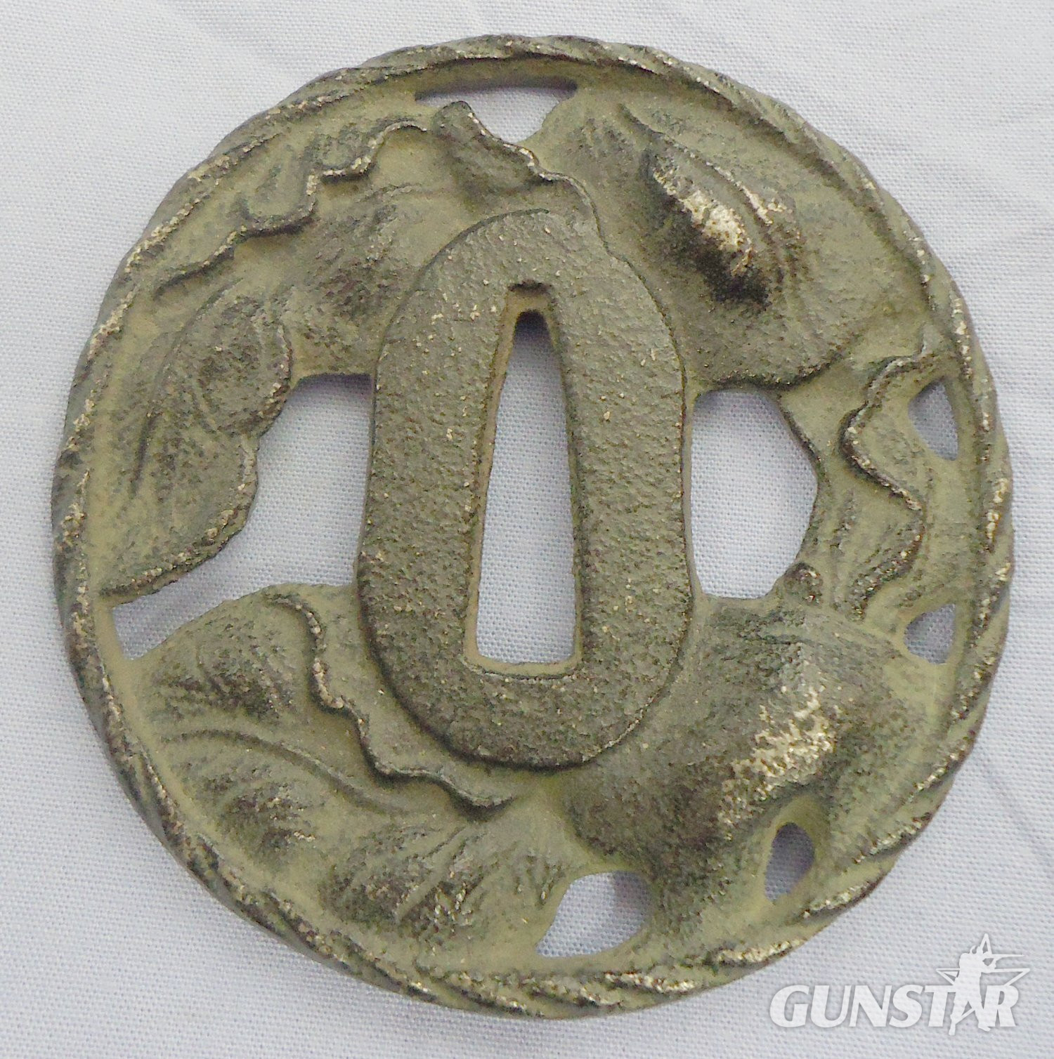 EXPERT ASSESSED**c1900-1940 Cast Iron Tsuba in the Echizen Kinai Masters Style. ED 826. EXPERT ASSESSED**c1900-1940 Cast Iron Tsuba in the Echizen Kinai Masters Style. ED 826. Antique & Militaria in 