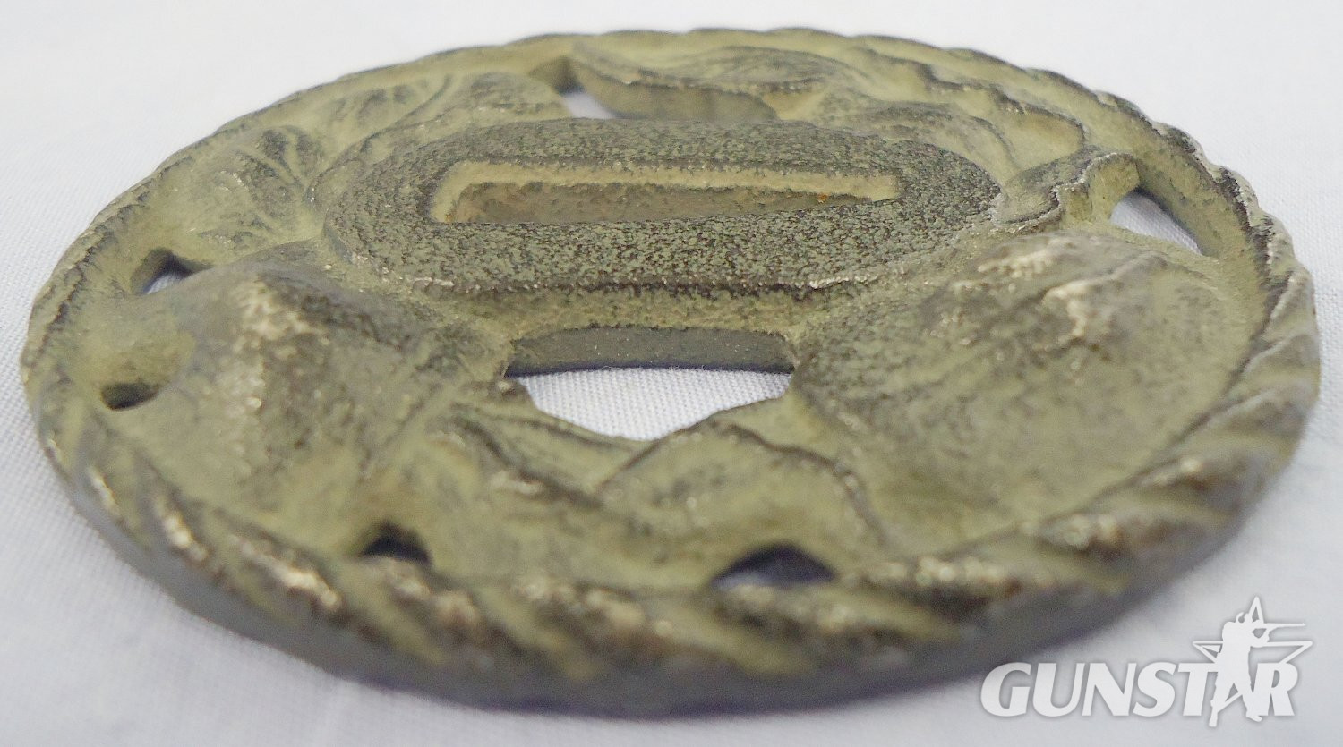 EXPERT ASSESSED**c1900-1940 Cast Iron Tsuba in the Echizen Kinai Masters Style. ED 826. EXPERT ASSESSED**c1900-1940 Cast Iron Tsuba in the Echizen Kinai Masters Style. ED 826. Antique & Militaria
