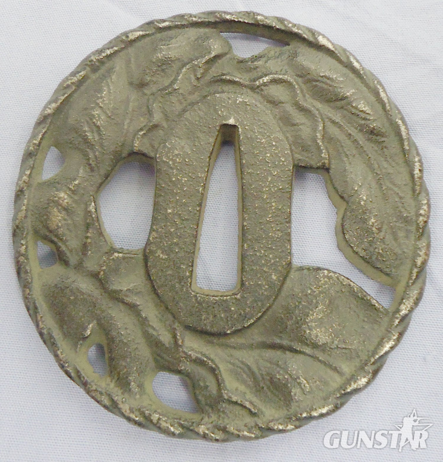  EXPERT ASSESSED**c1900-1940 Cast Iron Tsuba in the Echizen Kinai Masters Style. ED 826. EXPERT ASSESSED**c1900-1940 Cast Iron Tsuba in the Echizen Kinai Masters Style. ED 826. Antique & Militaria