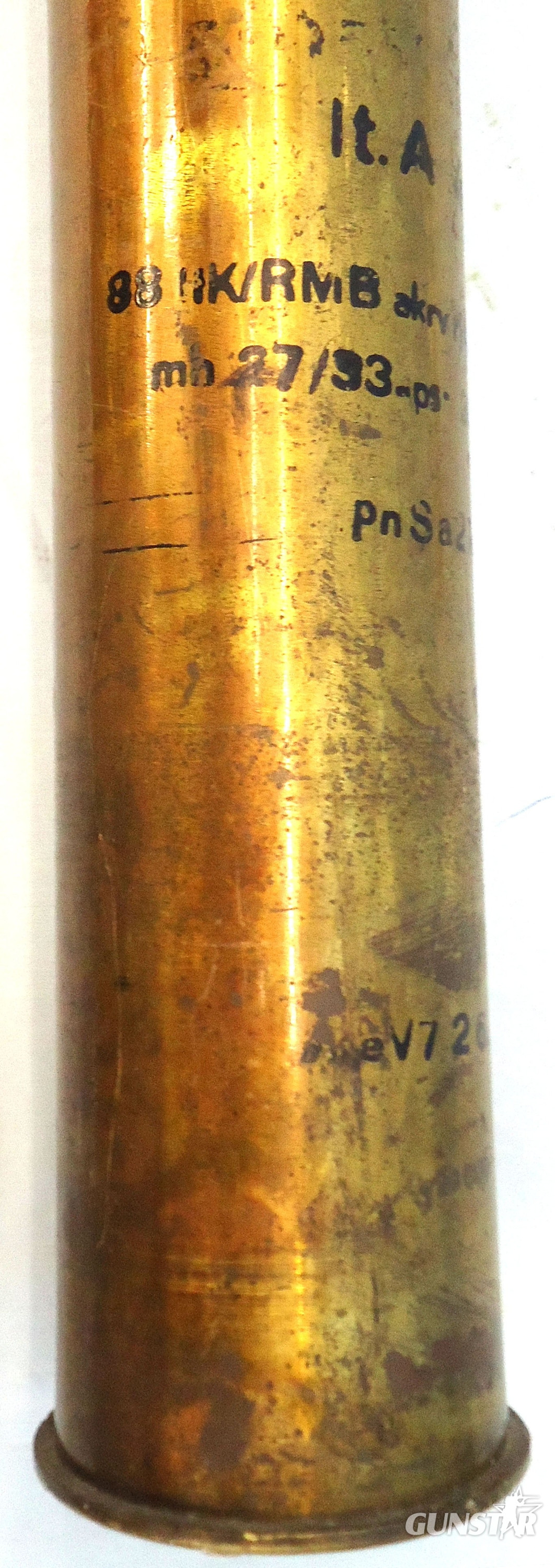 DEACTIVATED INERT. WW2 German Tiger 1 Tank, Unfired 88mm (88 x 571R) PzGr 39 (APCBCHE/T) Armour Piercing Capped Ballistic Capped High Explosive/Trace Round (PzGr.39) Round for the 88mm Tiger 1 KWK 36 tank gun and the Flak 18 Guns. O 2415 DEACTIVATED INERT. WW2 German Tiger 1 Tank, Unfired 88mm (88 x 571R) PzGr 39 (APCBCHE/T) Armour Piercing Capped Ballistic Capped High Explosive/Trace Round (PzGr.39) Round for the 88mm Tiger 1 KWK 36 tank gun and the Flak 18 Guns. O 2415 Various Other Ammunition - {CATEGORY}