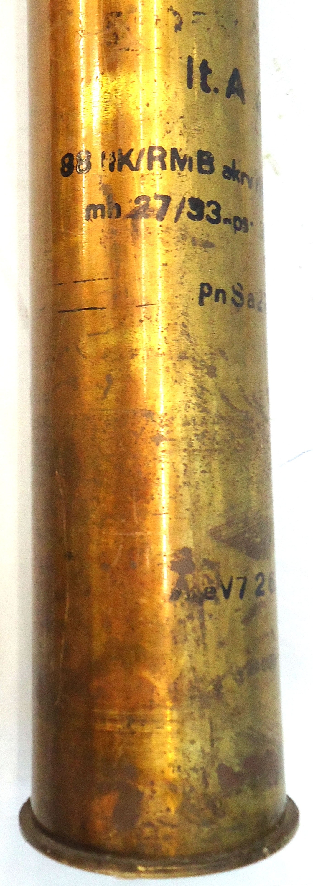 DEACTIVATED INERT. WW2 German Tiger 1 Tank, Unfired 88mm (88 x 571R) PzGr 39 (APCBCHE/T) Armour Piercing Capped Ballistic Capped High Explosive/Trace Round (PzGr.39) Round for the 88mm Tiger 1 KWK 36 tank gun and the Flak 18 Guns. O 2415 DEACTIVATED INERT. WW2 German Tiger 1 Tank, Unfired 88mm (88 x 571R) PzGr 39 (APCBCHE/T) Armour Piercing Capped Ballistic Capped High Explosive/Trace Round (PzGr.39) Round for the 88mm Tiger 1 KWK 36 tank gun and the Flak 18 Guns. O 2415 Various Other Ammunition - {CATEGORY}