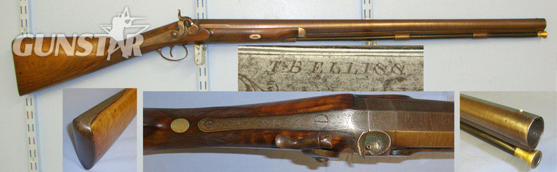 T. B. Elliss With Damascus Steel Barrel & Ramrod. Muzzleloader None in 