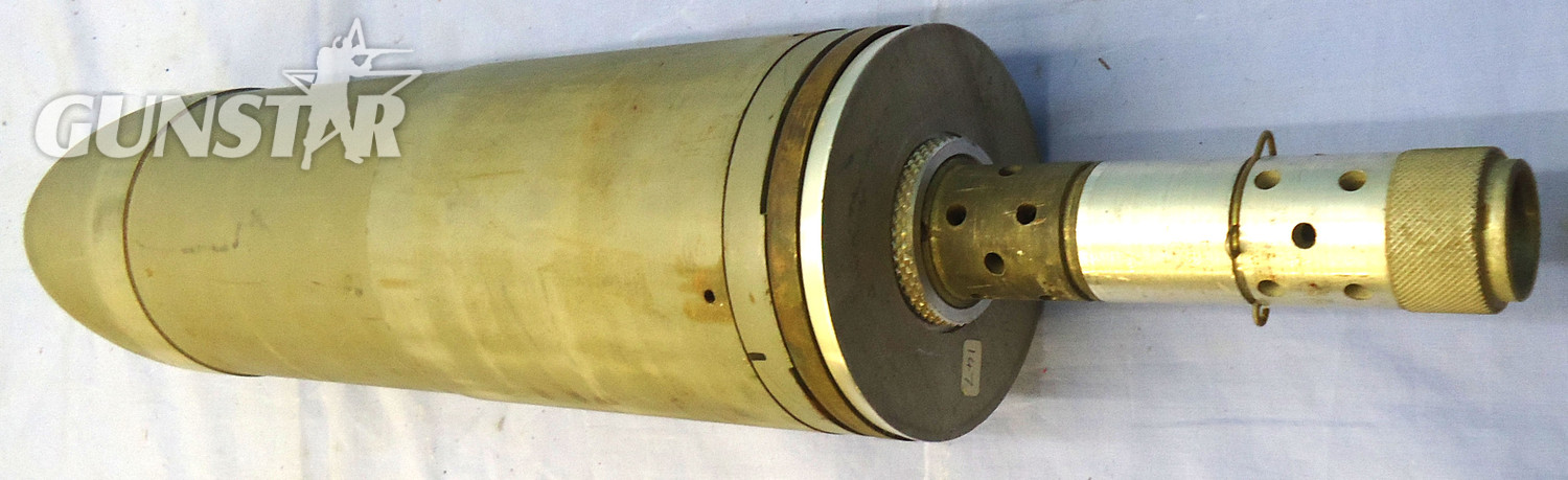 INERT DEACTIVATED. Unfired, American, Korean War Era, 1947, 4.2 Inch M335 Illumination Mortar & Fuze. - O 2068 INERT DEACTIVATED. Unfired, American, Korean War Era, 1947, 4.2 Inch M335 Illumination Mortar & Fuze. - O 2068  Other Ammunition 