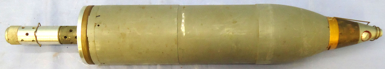 INERT DEACTIVATED. Unfired, American, Korean War Era, 1947, 4.2 Inch M335 Illumination Mortar & Fuze. - O 2068 INERT DEACTIVATED. Unfired, American, Korean War Era, 1947, 4.2 Inch M335 Illumination Mortar & Fuze. - O 2068  Other Ammunition - {CATEGORY} in 