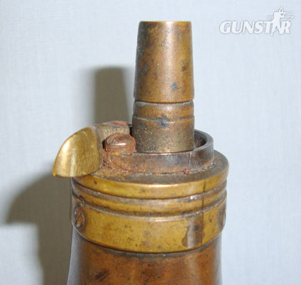 Pear Shaped Copper Black Powder Flask With Sprung Brass Nozzle Black Powder Flask With Sprung Brass Nozzle Other Accessory