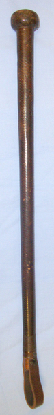  Boer War / WW1 Era British Cavalry Officers Private Leather Bound Riding Crop / Club With Integral Weighted Head For Self Defence Or Battle Use. Antique & Militaria