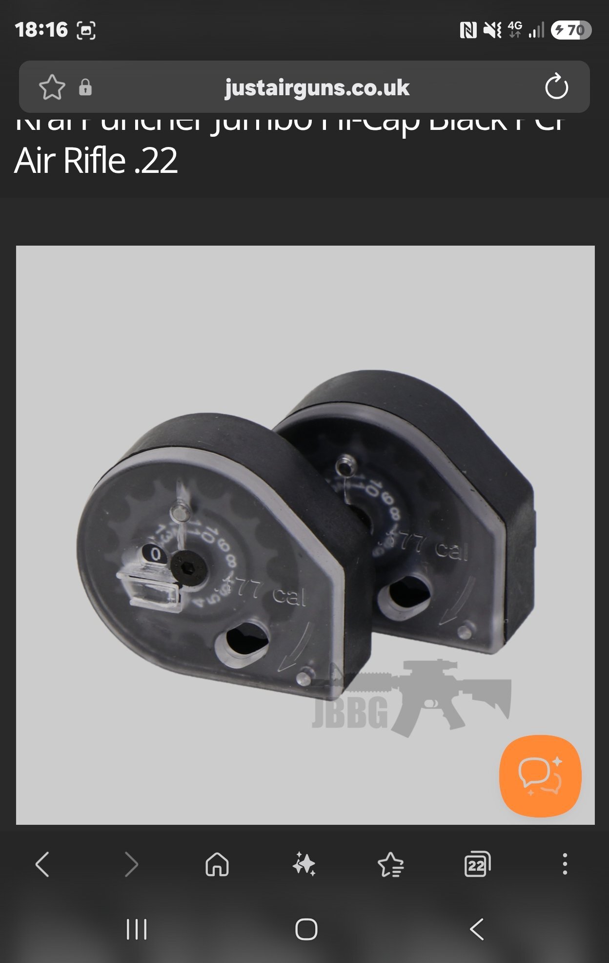 Kral Jumbo hi cap .22 - {CATEGORY}