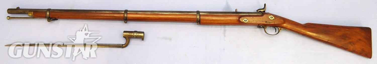 Tower Tower, 1858 Dated, India Issue 3 Band .586” Smoothbore Percussion Musket. Sn - 21443 Single Shot None Rifle