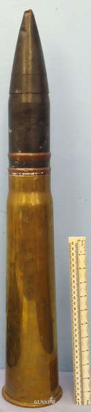 INERT DEACTIVATED. Scarce, Unfired, British, WW2, 1944 Dated, 77MM H.V. (High Velocity) (76.2 x 420R) Armour Piercing Capped Ballistic Cap/Trace (APCBC/T) Round. - O 1916 INERT DEACTIVATED. Scarce, Unfired, British, WW2, 1944 Dated, 77MM H.V. (High Velocity) (76.2 x 420R) Armour Piercing Capped Ballistic Cap/Trace (APCBC/T) Round. - O 1916  Other Ammunition in 